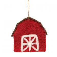 Felted Barn Ornament