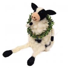Felted Cow Ornament