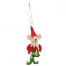 Elf Mouse Felted  Ornament