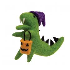 Felted Dinosaur Halloween Party Ornament