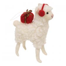 Fa-La-La Llama with Gift Felted Ornament