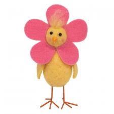 Springtime Daisy Chick Felted Ornament