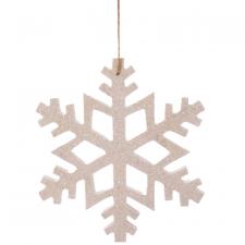 White Glitter Snowflake Ornament