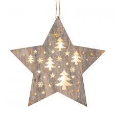 Large Star w/Cutout Trees Ornament  - SPECIAL BUY - ORIGINAL