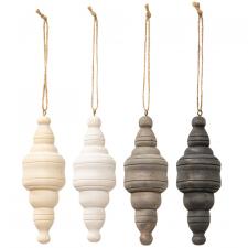 Wood Ornament, 4 Asstd.