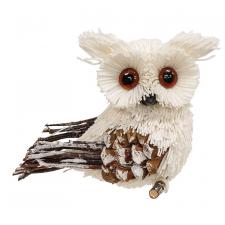 White Sisal Owl on Branch