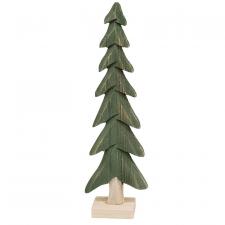 Dark Green Wooden Tree Small