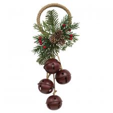 Burgundy Christmas Bells Door Hanger