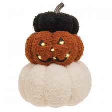 Stacked Jack-O'-Lantern w/LED Lights