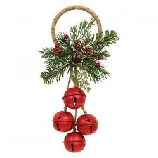 Red Christmas Bells Door Hanger