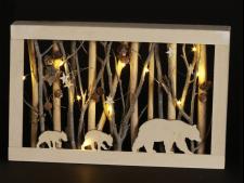 Bear Scene Frame w/LED Light