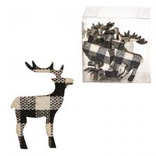 Black/White Plaid Deer Bowl Filler