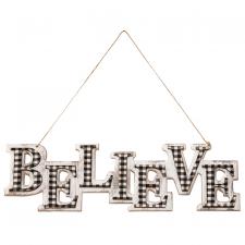 Black/White Believe Hanger