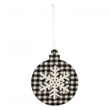 Black/White Snowflake Ornament Ball