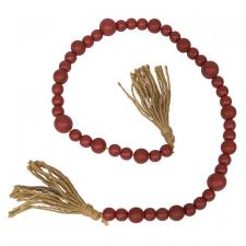Burgundy Beaded Garland with Tassel 48