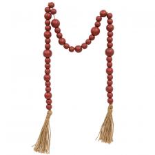 Burgundy Beaded Garland with Tassel 48