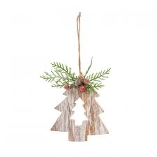 Birch Wood Tree Christmas Ornament
