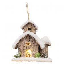 Lighted Rustic Winter Barn