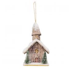 Lighted Rustic Winter Church