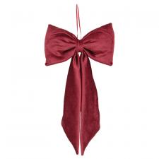 Burgundy Plush Velvet Bow - 14.5