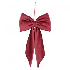 Burgundy Plush Velvet Bow - 12