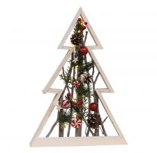  White Peppermint Tree w/LED Lights