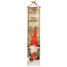 Gnome Place Like Home Banner w/LED Lights