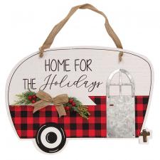 Home For The Holidays Camper Wooden Sign