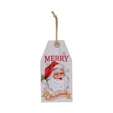 Vintage Santa Christmas Tag Ornament