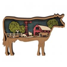 Cow Farm Scene Sitter