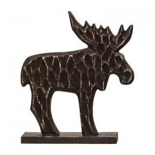 Brown Moose Wooden Sitter 