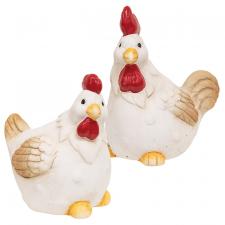 Spotted Barnyard Chicken Figurine - 2 Asstd.