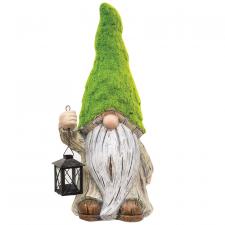 Resin Mossy Gnome w/Lantern
