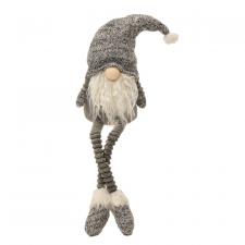 Dangle Leg Gray Santa Gnome