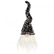 Black Sequin Gnome Bottle Topper