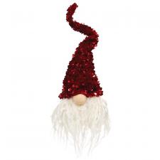 Red Sequin Gnome Bottle Topper
