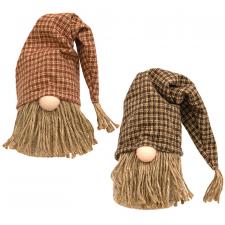 Jute Country Plaid Gnome, 2 Asstd.
