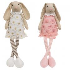 Flower Dress Dangle Legs Bunny - 2 Asstd.