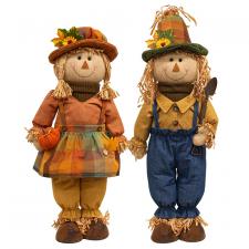 Standing Extendable Autumn Scarecrow - 2 Asstd - Special Buy
