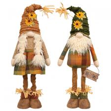 Standing Extendable Autumn Gnome - 2 Asstd - Special Buy! Or